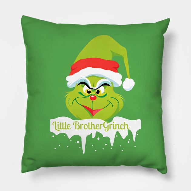 Little brother grinch Pillow by blaurensharp00@gmail.com