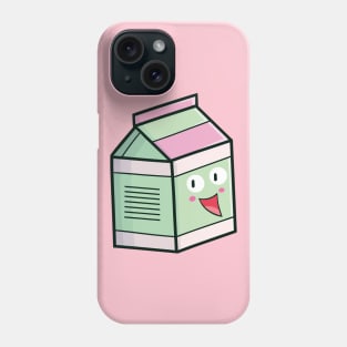 Cute Green Pink Milk Box Phone Case