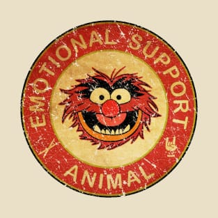 Vintage Emotional Support Animal Red T-Shirt