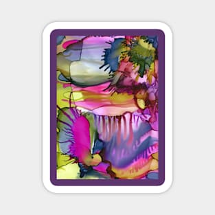 Pink Sunset Waterfall Magnet