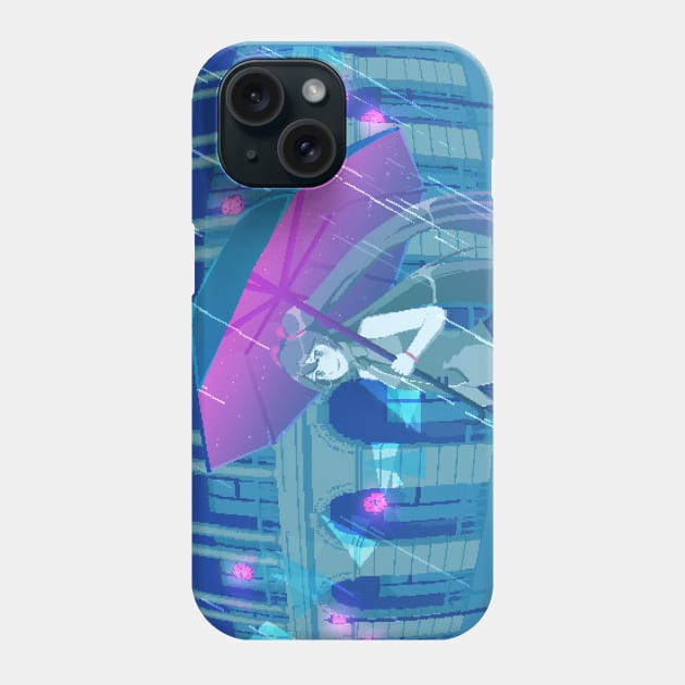 Miku in the Rain Phone Case by aplusod