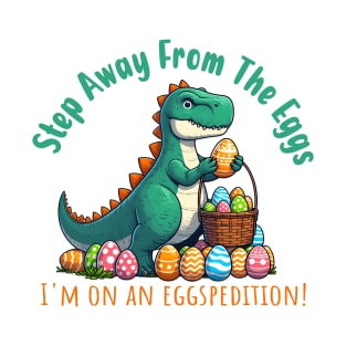 Dino Delights: Easter Eggspedition for Chocolate Lovers T-Shirt