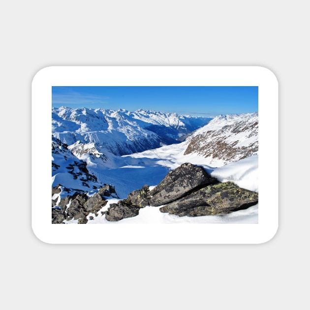 Hochgurgl Obergurgl Tyrol Austrian Alps Austria Magnet by Andy Evans Photos