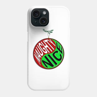 Yin Yang Naughty Nice Christmas Ornament Phone Case