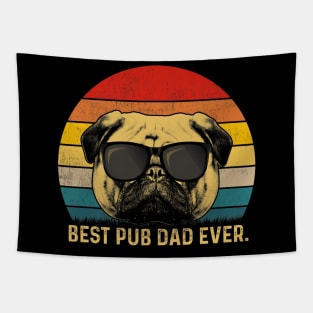 Mens Vintage Best Pug Dad Ever Father_s Day Gifts Premium Tapestry