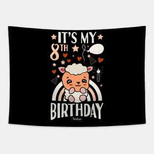 It's My 8th Birthday Pig Gifts Tapestry