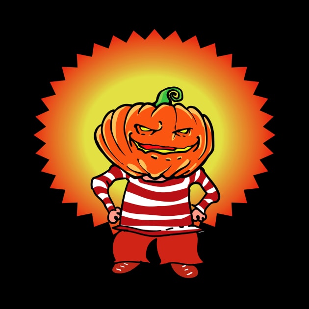 halloween kid pumpkin head funny cartoon by anticute