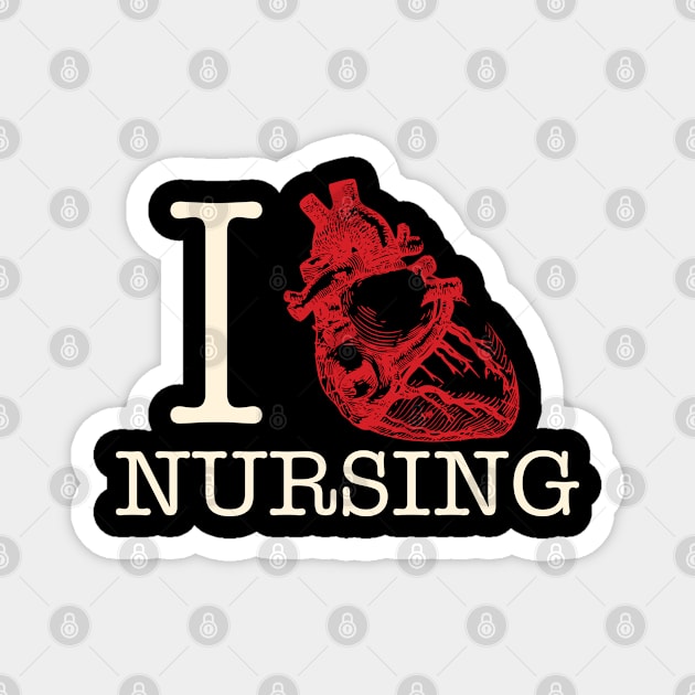 I Heart Nursing Magnet by CalledandChosenApparel