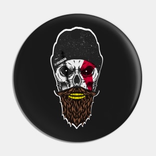 Hipster Kratos Pin