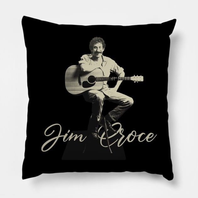 Jim croce #2 Pillow by YukieapparelShop