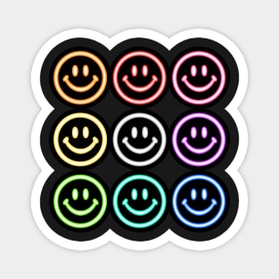 Neon Smiey Face Magnet