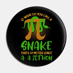 Pithon Pi Symbol Funny Math Teacher Pin