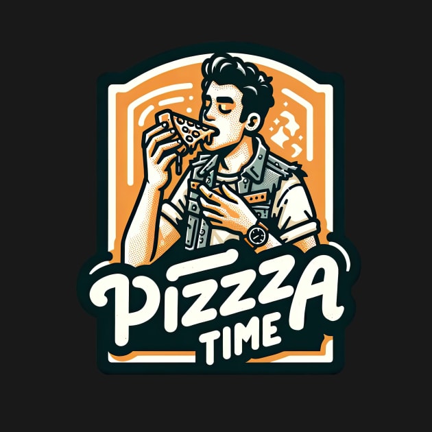 pizza time t-shirt by Dracoola