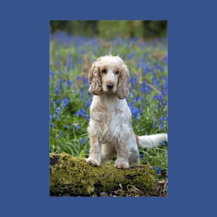 English Cocker Spaniel Dog in a Field of Flowers T-Shirt