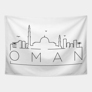 Oman Minimal Skyline Tapestry