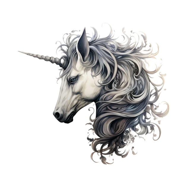 Wavy haired unicorn by Liana Campbell