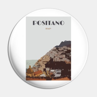 Positano Travel Poster Print Pin