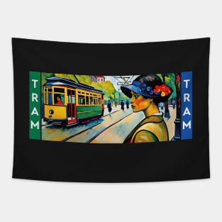 The Art of Trams - Neo-Impressionism Style #003 - Mugs For Transit Lovers Tapestry