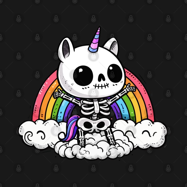 Cute Unicorn Skeleton by Gofart