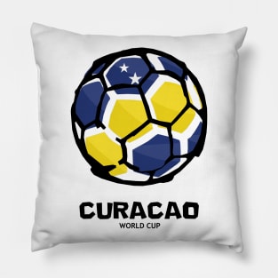 Curacao Football Country Flag Pillow