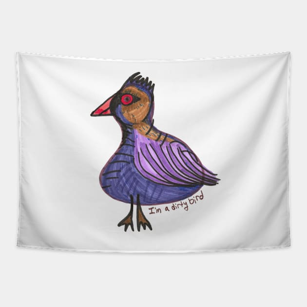 Dirty Birdy Tapestry by SassySpike