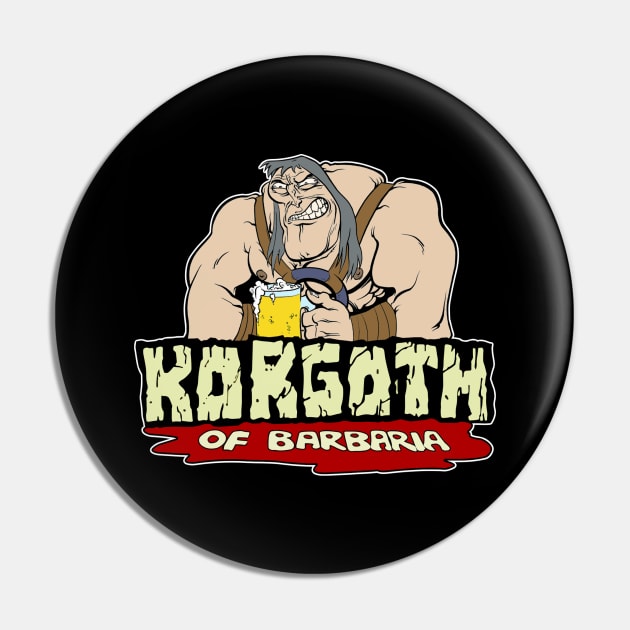 Korgoth (Black Print) Pin by Miskatonic Designs