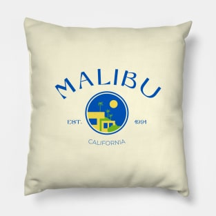 Malibu City California Print Pillow