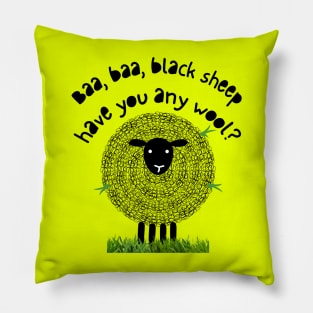 Black Sheep Baa Baa Pillow