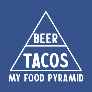 Food Pyramid beer tacos T-Shirt