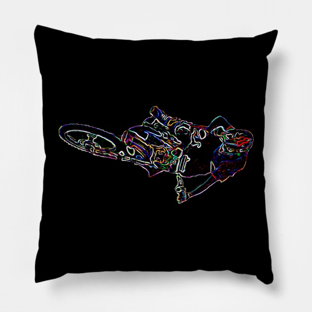 motocross Pillow by rickylabellevie