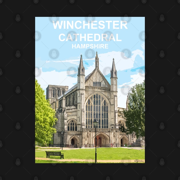 Winchester Cathedral Hampshire. Travel poster by BarbaraGlebska