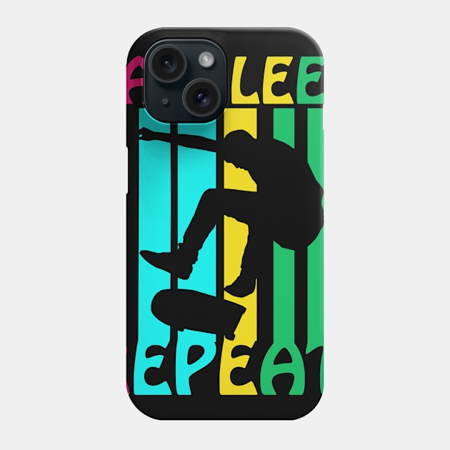 Eat Sleep Skateboard Repea Skateboarding Phone Case by nevilleanthonysse