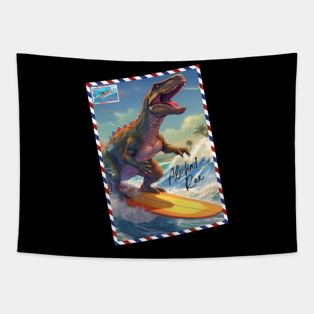 Aloha! Rex Tapestry by QwerkyShirts