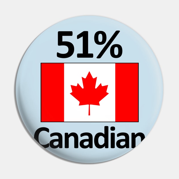 Funny Canada Heritage 51% Canadian Pin by Stuffosaurus