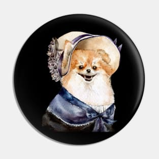 Paulette the Pomeranian Pin