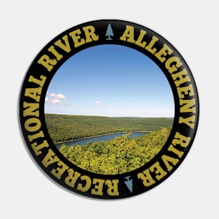 Allegheny River Recreational River circle Pin