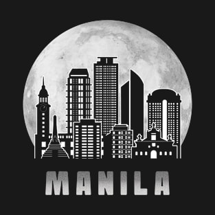 Manila NCR Skyline Full Moon T-Shirt