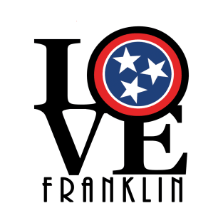 LOVE Franklin TN (white ink) T-Shirt