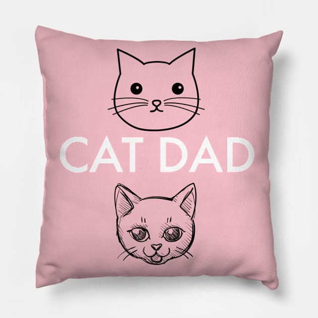 Cat Dad Pillow by Artistic Design