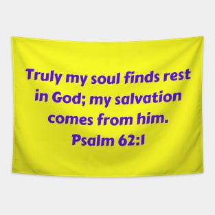 Bible Verse Psalm 62:1 Tapestry