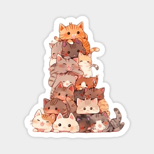 Cat Pile Magnet