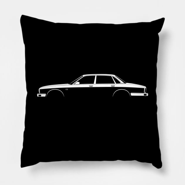 Jaguar XJ (XJ40) Silhouette Pillow by Car-Silhouettes