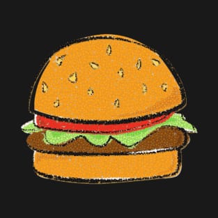 Hamburger Cheeseburger Bubble Art Cartton T-Shirt