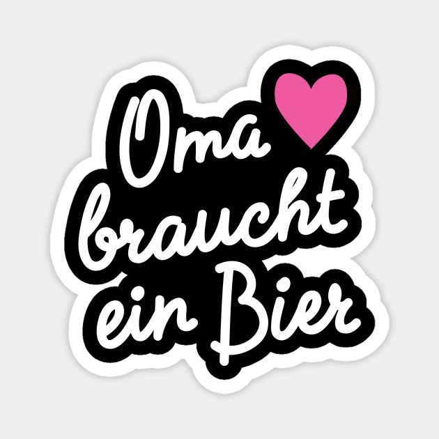 Geschenkidee Oma braucht ein Bier Magnet by BetterManufaktur