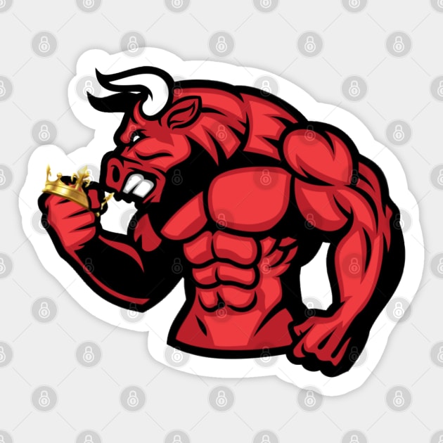 Bull red bull Stickers, Unique Designs