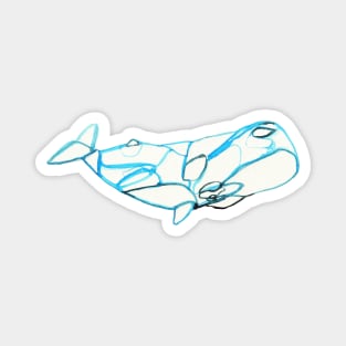 Minimalist Whale Magnet