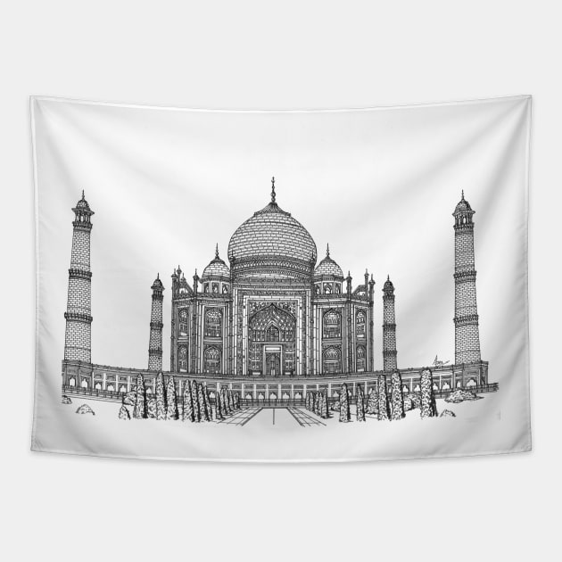 Taj Mahal India Tapestry by valery in the gallery