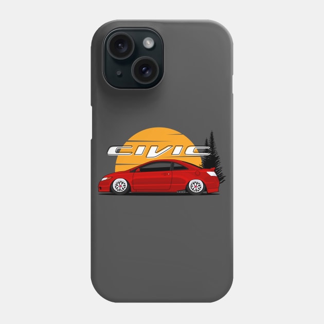 Civic SI JDM Style Phone Case by masjestudio