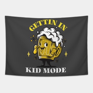 Gettin' In Kid Mode Mug of Beer Tapestry