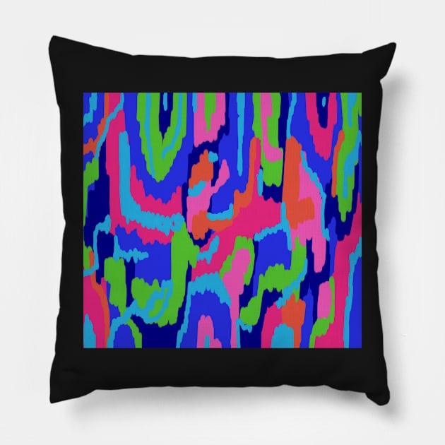 Abstract Print in Bold Modern Colors Pillow by DanielleGensler